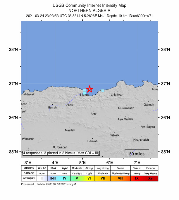 terremoto algeria oggi