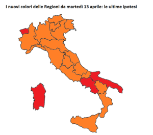 colori regioni 13 aprile 2021