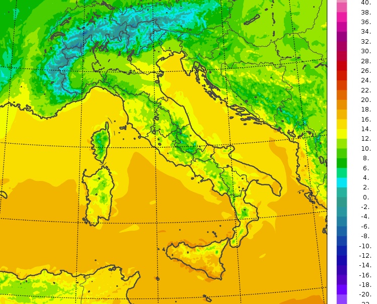 il meteo temperature minime italia oggi