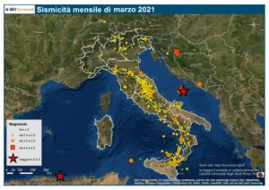 sismicità Marzo 2021