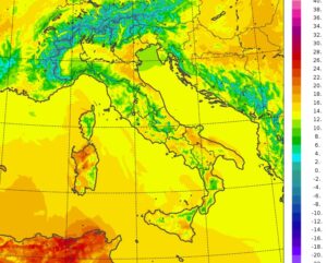 temperature massime italia oggi