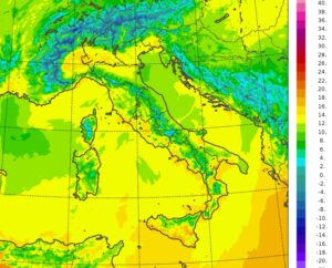 temperature massime italia oggi
