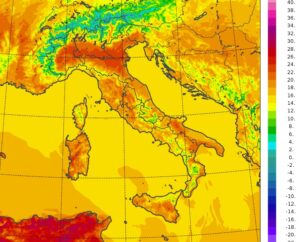 temperature massime italia oggi