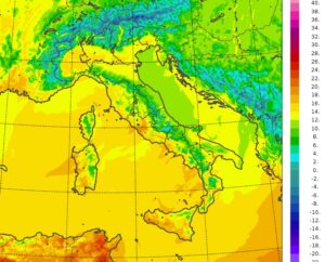 temperature massime italia oggi
