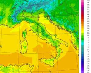 temperature minime italia oggi