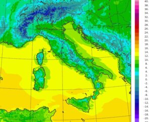 temperature minime italia oggi