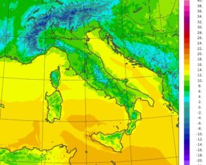 temperature minime italia oggi