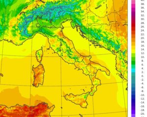 temperature minime oggi italia