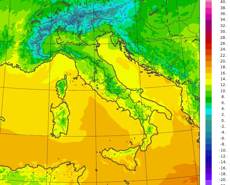 temperature minime oggi italia