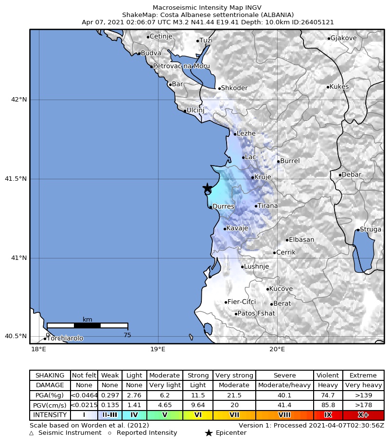 terremoto albania