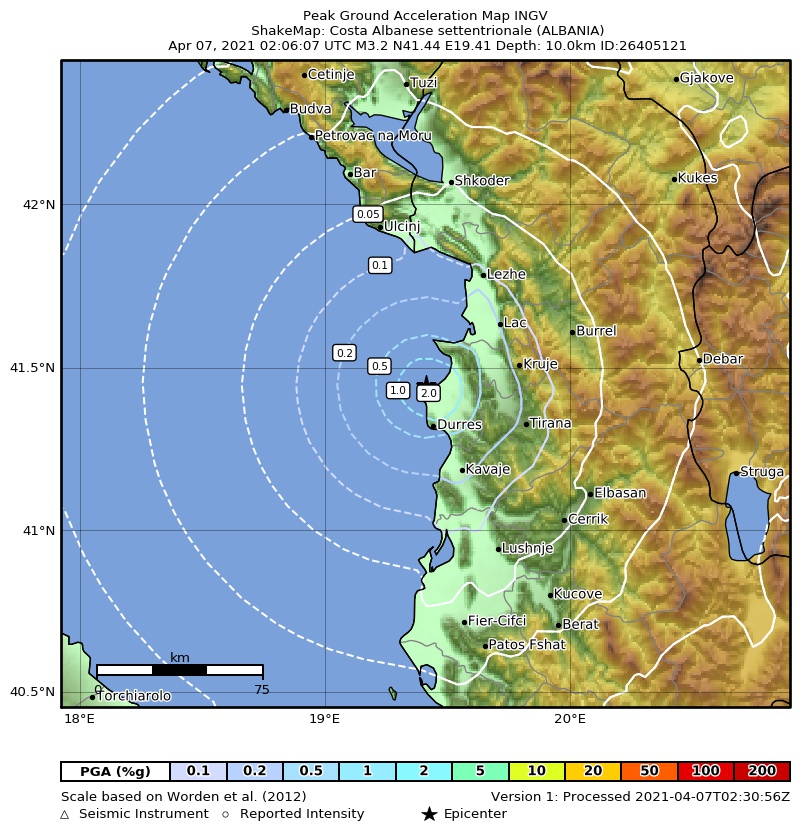 terremoto albania