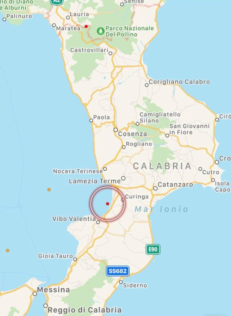 terremoto calabria oggi