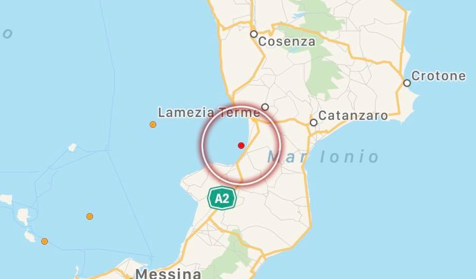 terremoto calabria oggi