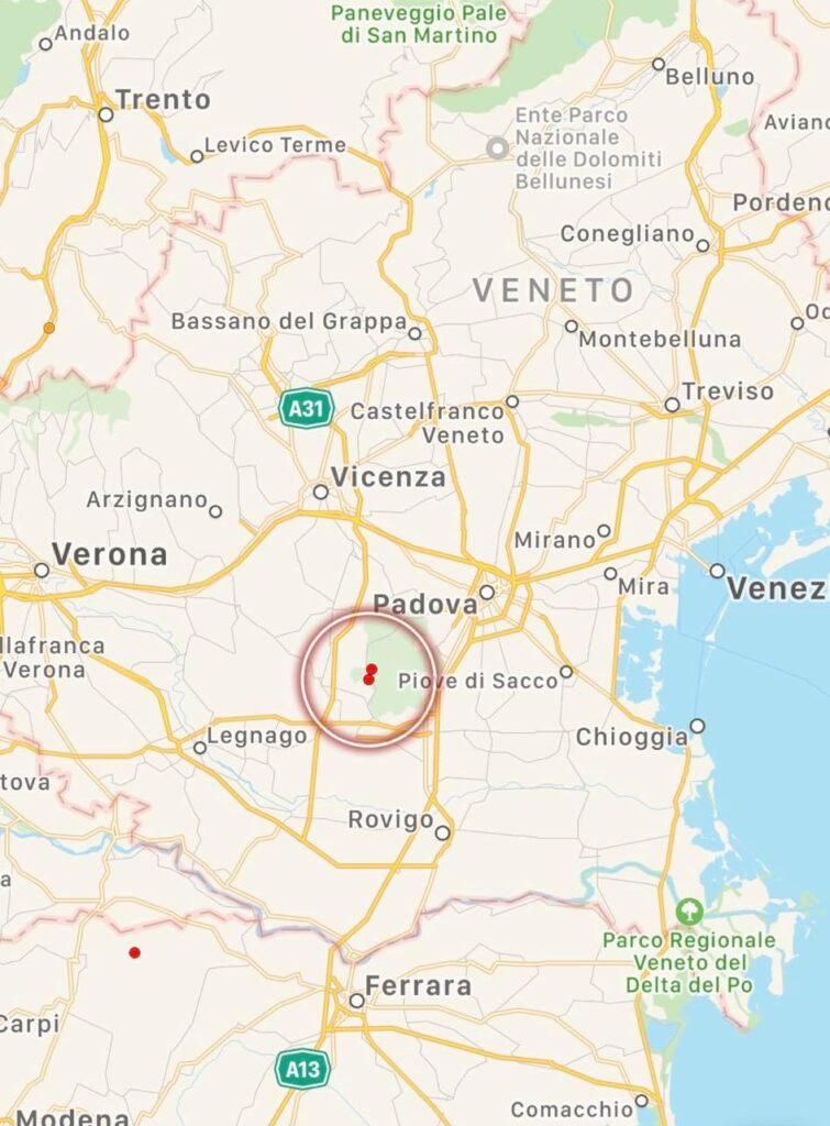 terremoto veneto padova