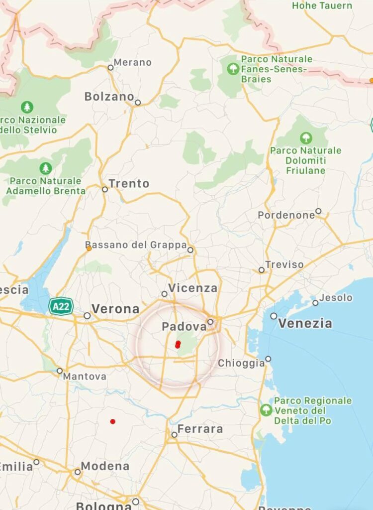 terremoto veneto padova