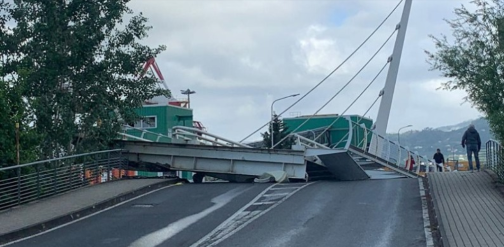 Crollo ponte della Darsena Pagliari - La Spezia