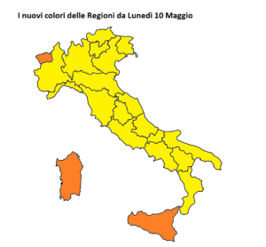 colori regioni italia 10 maggio