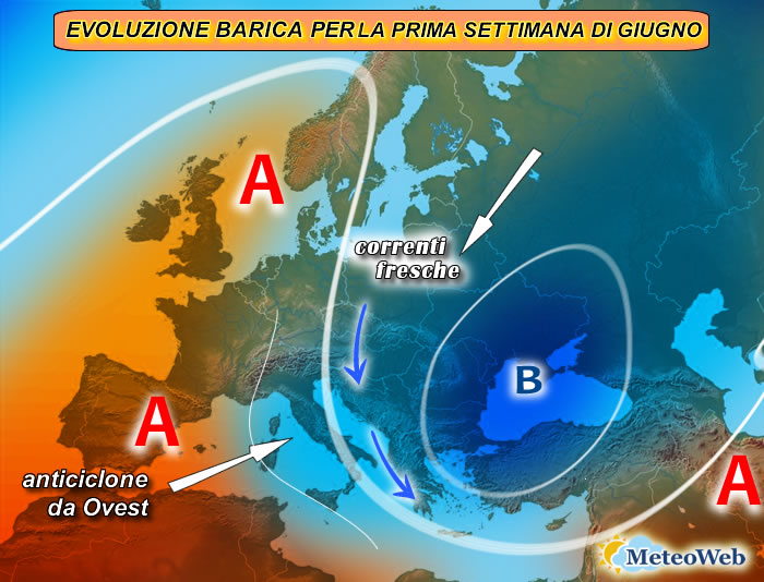 previsioni meteo 1-7 giugno