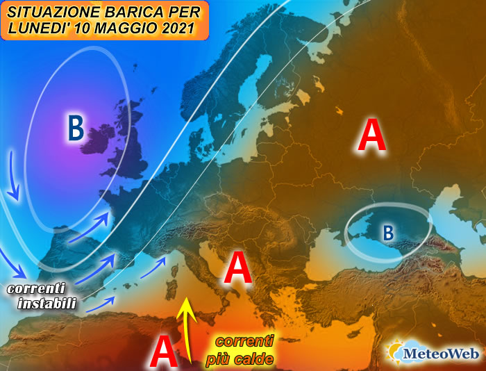 previsioni meteo 10 maggio