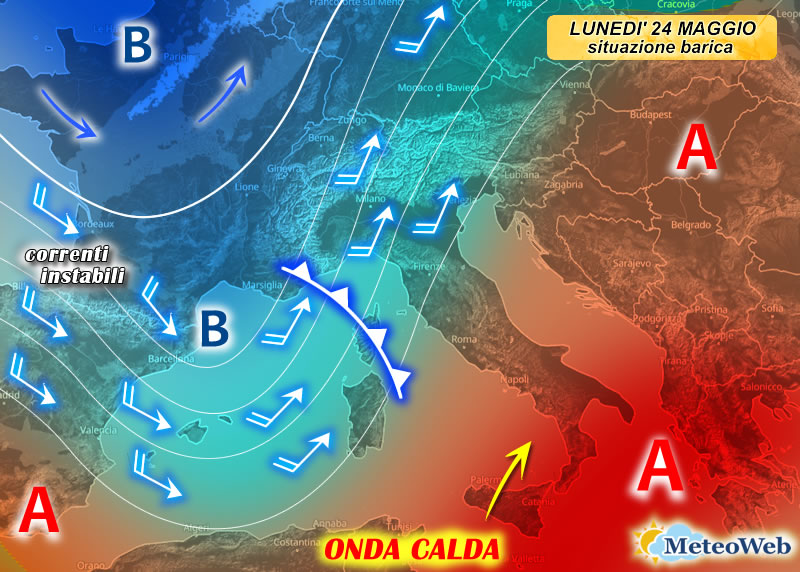 previsioni meteo 24 maggio