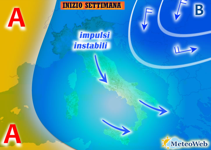 previsioni meteo 31 maggio -1 giugno
