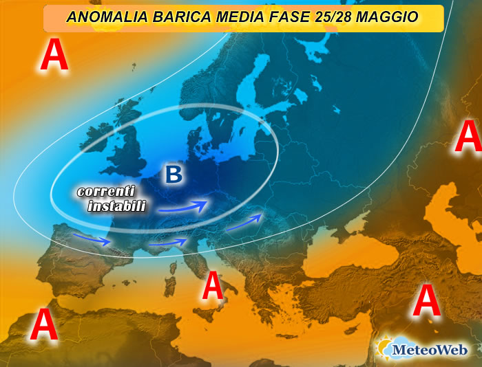 previsioni meteo fase 25-28 maggio