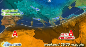 previsioni meteo weekend 29-30 maggio