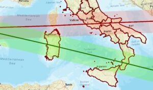 razzo cinese traiettorie italia