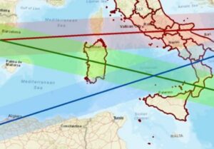 rientro razzo cinese fuori controllo traiettoria sardegna
