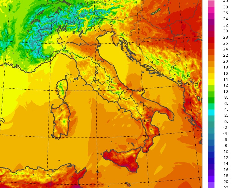 temperature massime italia