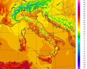 temperature massime italia oggi