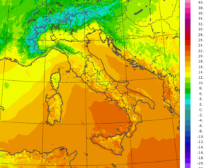 temperature minime italia oggi