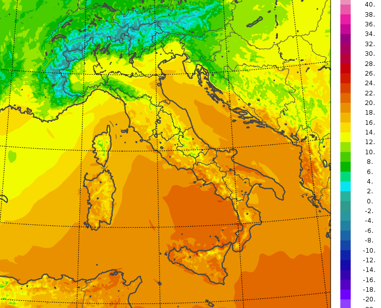 temperature minime italia oggi
