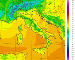 temperature minime italia oggi