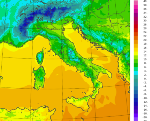 temperature minime italia oggi