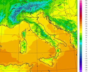 temperature minime italia oggi