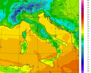 temperature minime italia oggi