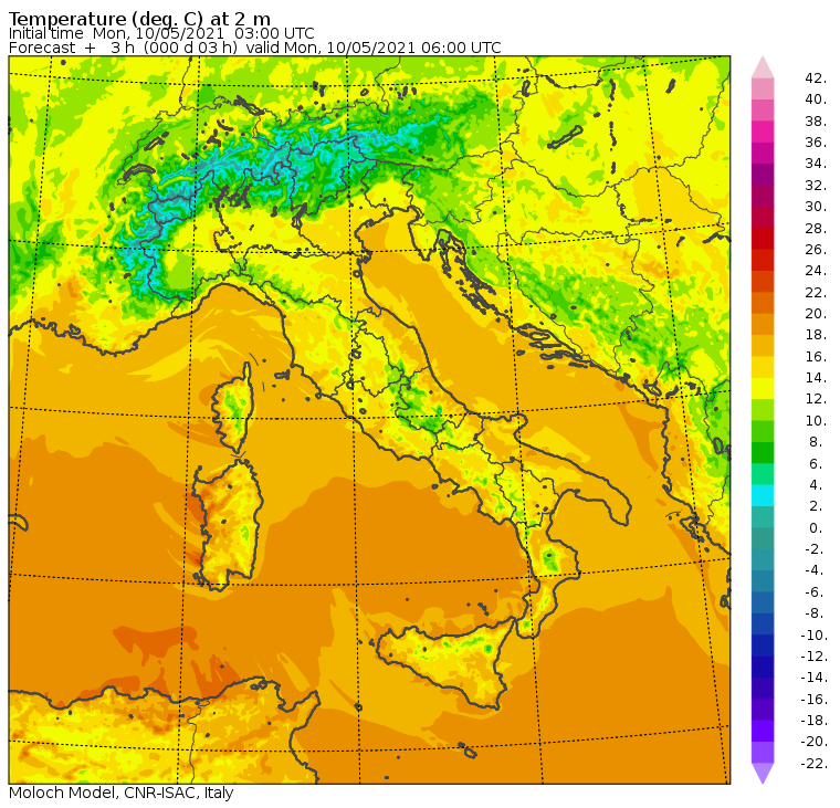 temperature minime oggi
