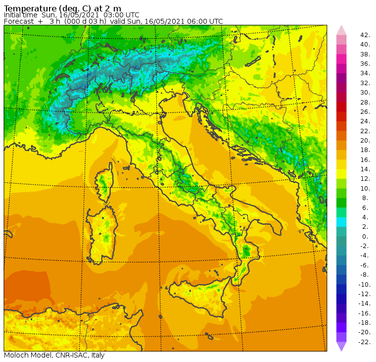 temperature minime oggi