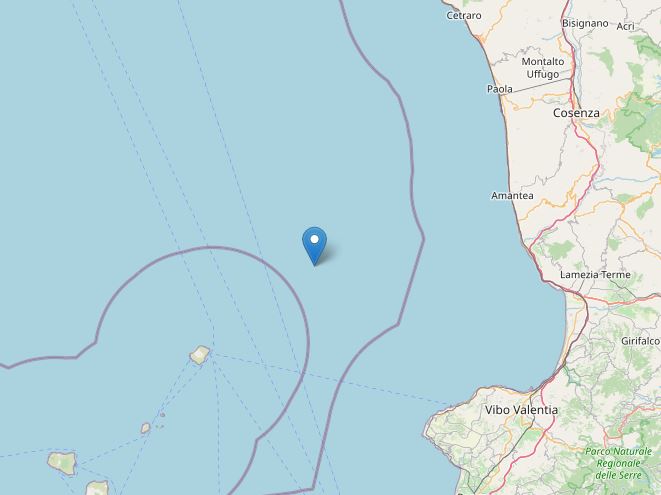 terremoto tirreno oggi calabria sicilia