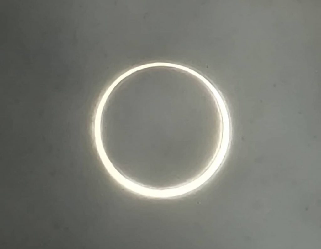 L'eclissi anulare vista dal Canada