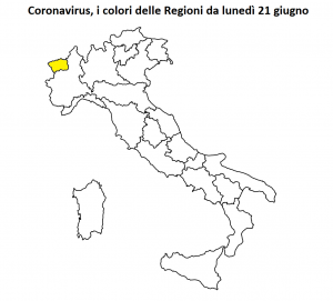 colori regioni lunedì 21 giugno