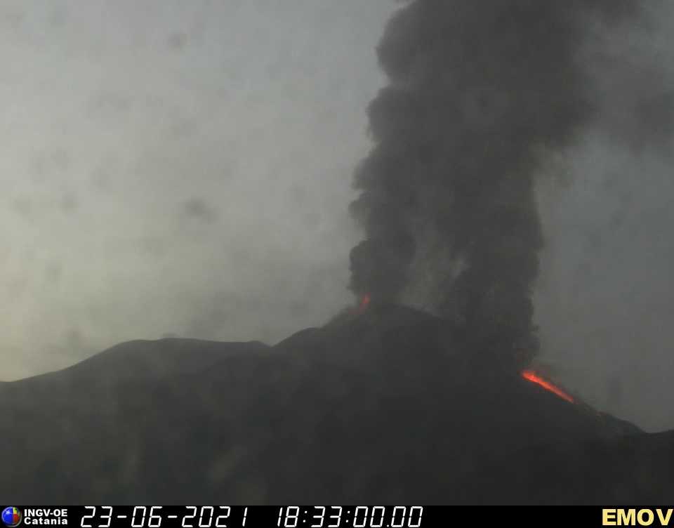 eruzione etna 23 giugno 2021