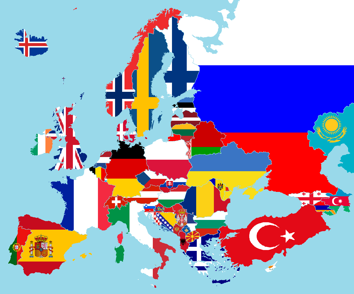 europa bandiere paesi
