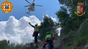 intervento per escursionista infortunata a Portella del Garrone