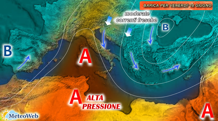 previsioni meteo 18 giugno