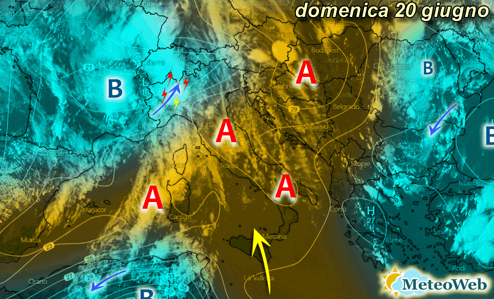 previsioni meteo domenica 20 gigno
