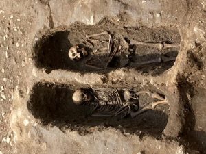 scavi nel giardino della chiesa di San Sisto Pisa