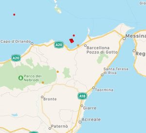 sciame sismico messina golfo di patti