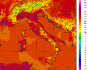 temperature massime italia oggi